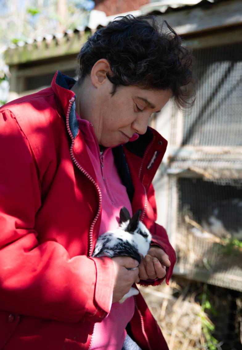Atelier du foyer de vie avec des animaux organisé par le Foyer de Vie du Béal